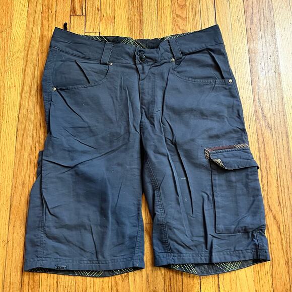 Zoic Cargo Shorts Mens 34 medium Gray Nylon Cycle Unlined - Picture 1 of 11
